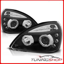 LPRE14 FARI FANALI ANTERIORI RENAULT CLIO II 06.01-09.05 ANGEL EYES BLACK Tuning