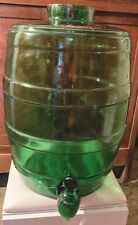 Contenitore,Botte,giara,damigiana,Di Vetro, Verde Con Rubinetto In Vetro 50 Cm