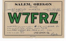 Scheda radio QSL 1938 Salem