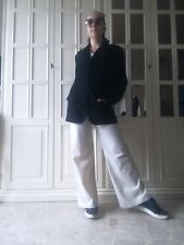 Giacca donna pelle vera scamosciata M / 42 IT Blazer colletto reverse scollo a V