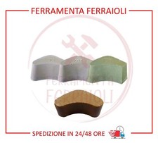 VIRGOLE GENOVESI ABRASIVI PER LEVIGARE MARMO PIETRA TRAVERTINO ONICE 3 PEZZI