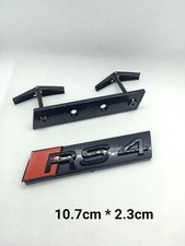 RS4 Logo Audi4 Emblème Avant calandre Noir brillant A4 S4 RS4