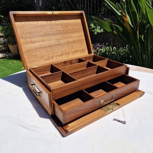 Coffret ancien bois noyer - ancien,