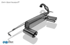 FOX Acciaio Inox Duplex Sportivo Smart Forfour 3 453 per Brabus Coda Ogni 100mm