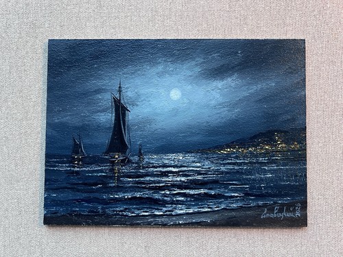 Miniatura paesaggio marino
