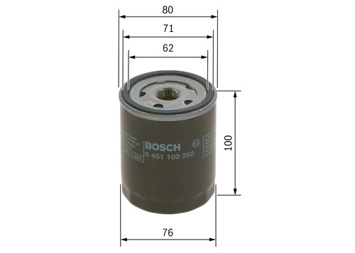 Filtro olio bosch per - filtro, alfa