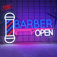 Insegna Neon Aperta Barbiere