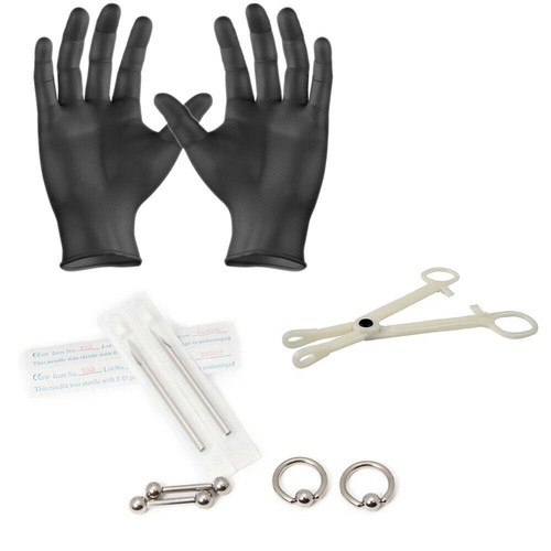 Kit piercing incl guanti - piercing,