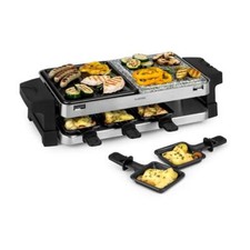 Barbecue da tavolo raclette 2 in 1 1500 watt piastra grill pietra naturale 8 persone termostato