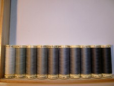 10 SPOLETTE FILO GUTERMANN 100% Poliestere 100 mt TONALITA' GRIGIO VEDI INFO