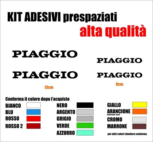 Kit adesivi logo piaggio - , 4