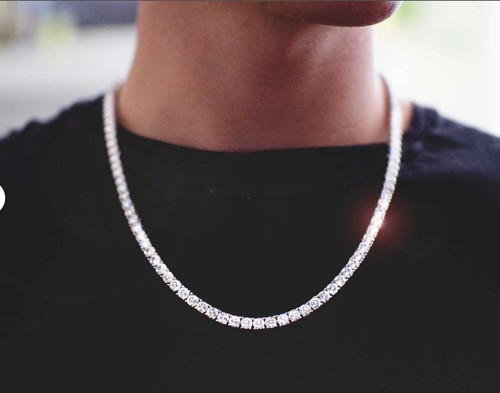 Collana tennis bianca - collana,