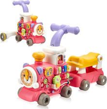 Girello 5 in 1 per Bambini Con Giocattolo Montessori E Musica, Girello Velocità 