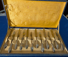 Elegante set posate pesce argento 800 Solingen anni ’30 con astuccio originale