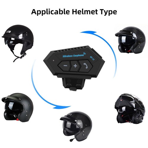 Casco moto cuffie - bt-12,