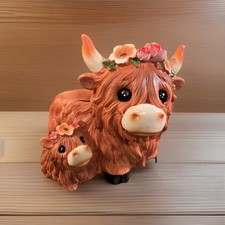 Highland Cow Calf Flower Pot