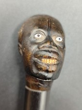 Bastone da passeggio antico in legno e corno, Old wood stick