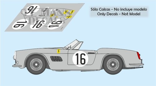 Decals ferrari 250 - 250, gt