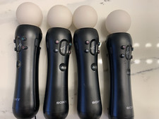 4-Sony PlayStation Move controller di movimento con cinghie - nero (CECH-ZCM1U B)
