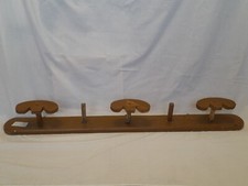 ANTICO ATTACCAPANNI APPENDIABITI IN LEGNO ARTIGIANALE DA PARETE. BB27