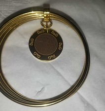 Bracciale D&G Ottimo Stato Dorato,placcato Oro N 104R Raggio Interno 6.3 Cm