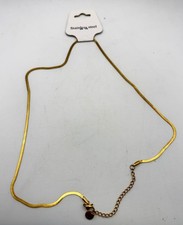 Collana acciaio filo dorato - acciaio,
