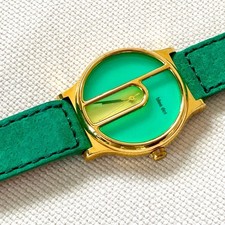 Orologio Watch Blue Dot Nivada Quartz Design Vintage Swiss Rare