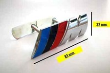 STEMMA TARGHETTA SCRITTA LOGO FREGIO PER GRIGLIA  BMW M POWER 8,3 CM 1PZ METALLO