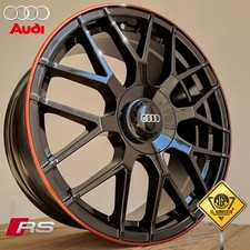 ✅️Rs RED KIT 4 Cerchi In Lega da 18" Compatibili con Audi A4 S4 B8 B9 + A6 S6 c7