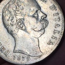 ? REGNO D'ITALIA - UMBERTO I - SCUDO da 5 LIRE - 1879 - ARGENTO RARO