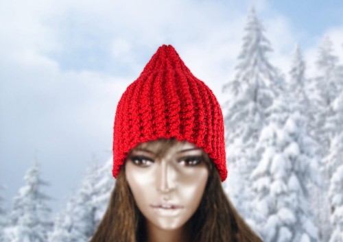 Red hand knit - red, hand-knit