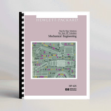 Manuale per calcolatrice Hewlett Packard HP 42S: ingegneria meccanica