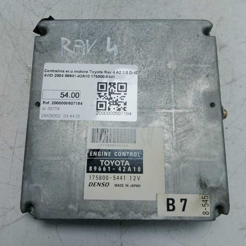Centralina ecu motore - , toyota