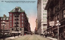 PORTLAND O MORRISON STREET DALLA 5TH STREET c1915 CARTOLINA 110225 U