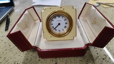 Must de Cartier SVEGLIA DA SCRIVANIA/TAVOLO/VIAGGIO con/SCATOLA usata