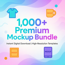 1,000+ Premium Mockup Bundle | Instant Digital Download | High-Resolution Templa