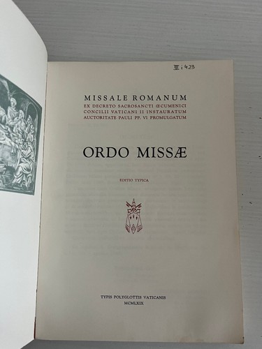 Ordo missae missale romanum