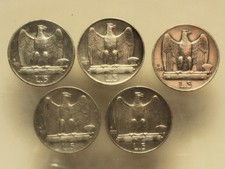 5 Lire -Ag- dal 1926 al 1930