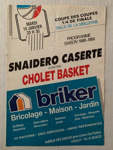 Programma match europe cholet - programma,