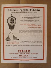 Bilance TOLEDO Milano – BILANCIA PENSILE Modello 1605– volantino anni 50