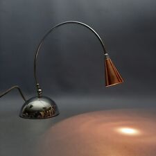 Lampada Da Tavolo Disegno Luce Arch Design Color Cromato E Rame Vintage Anni ‘90