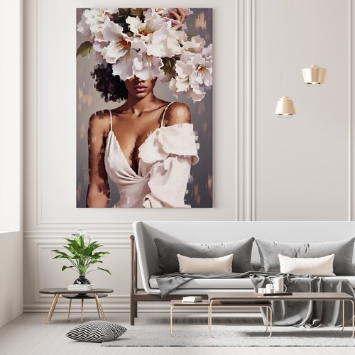 Elegante donna nera arte