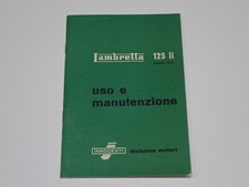 INNOCENTI LAMBRETTA 125 li LIBRETTO USO E MANUTENZIONE 1959