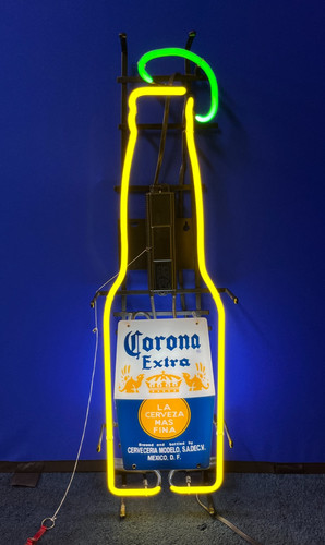 Bottiglia birra illuminata - bottiglia,