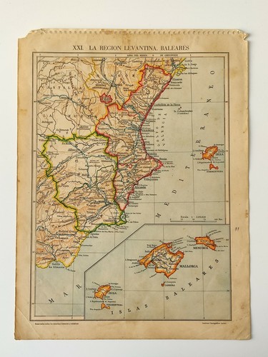 Mapa antiguo 1961 - , españa