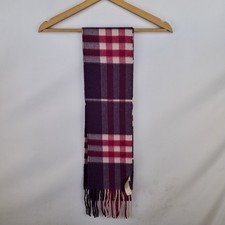 Sciarpa Burberry 100% cashmere viola fantasia scozzese 250x15cm