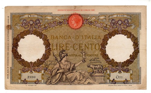 Italie italy italia billet - italie, 100