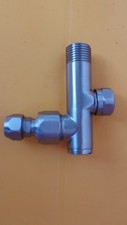 GESSI RUBINETTO DI ARRESTO 1/2" INOX SPAZZOLATO GRIGIO