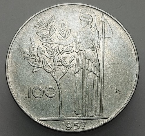 Moneta italia 100 lire 1957 - moneta,