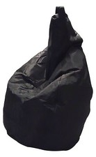 FODERA VUOTA POLTRONA SACCO BEAN BAG POUF PUFF IN NYLON NERO - MADE IN ITALY!